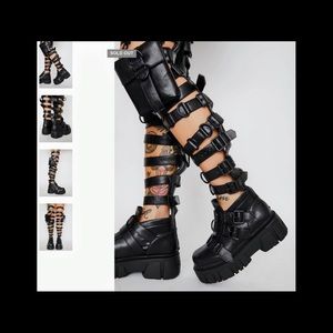 Thigh high Kiss boots platforms